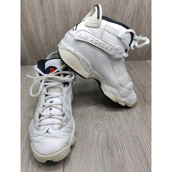 Jordan 6 Ring Kid shoes Sneakers Size 4Y ('91 '92 '93) Youth White Nike - Picture 2 of 9